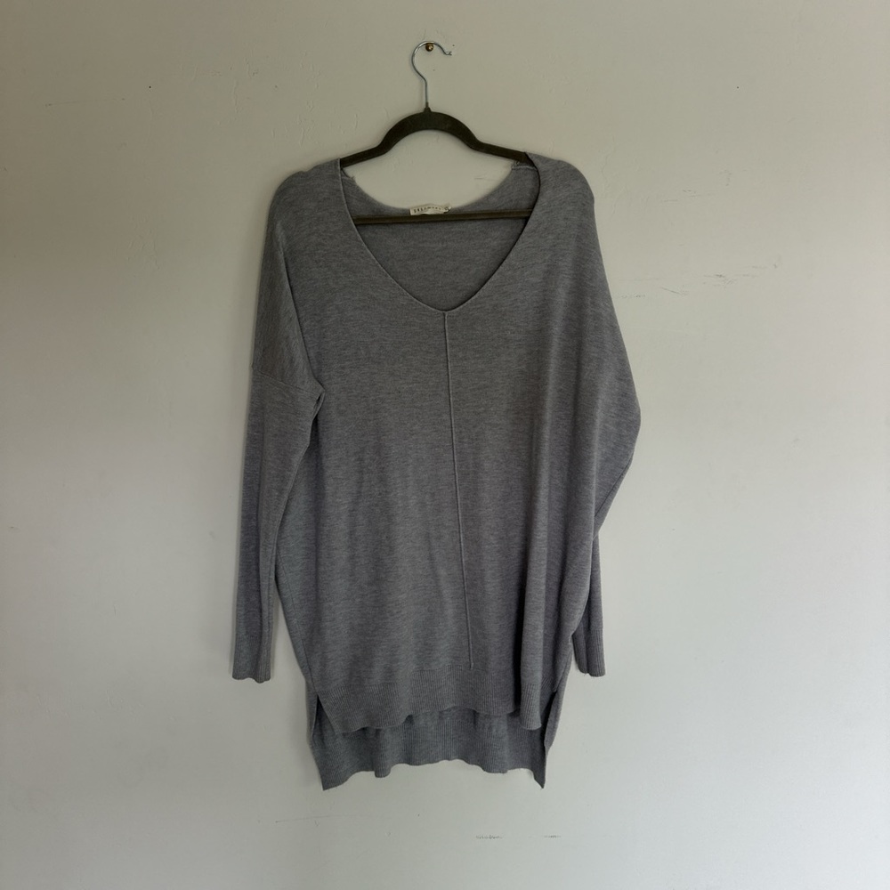 Gray V-Neck Sweater